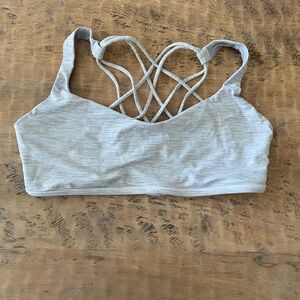 Lululemon Free to be Wild Bra. Light grey and white 12